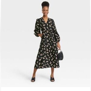 A New Day Tiered Long Sleeve Dress